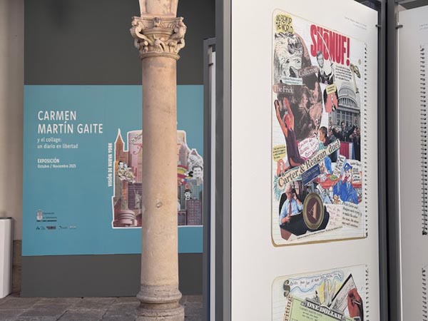 Gran acogida de la exposición Carmen Martín Gaite y el collage: un diario de libertad en el Patio de La Salina
